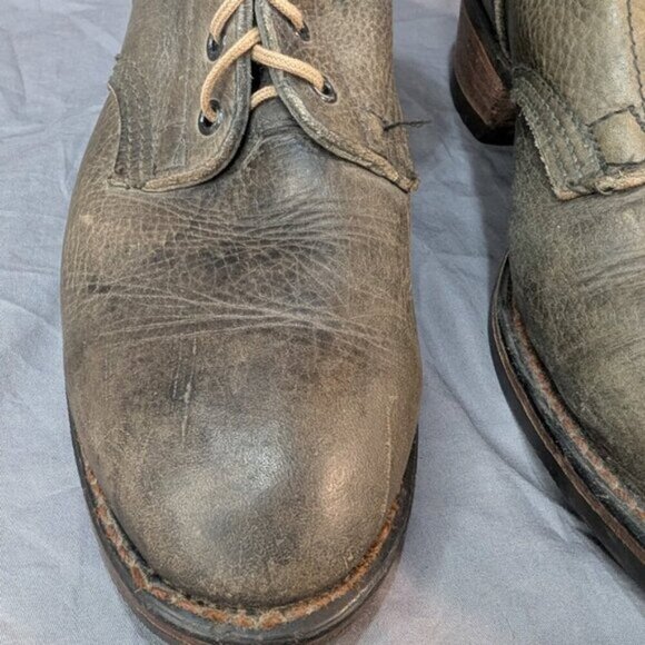 Durango Boots Lace Up Grey Green Leather Men Size 9 - Picture 3 of 8